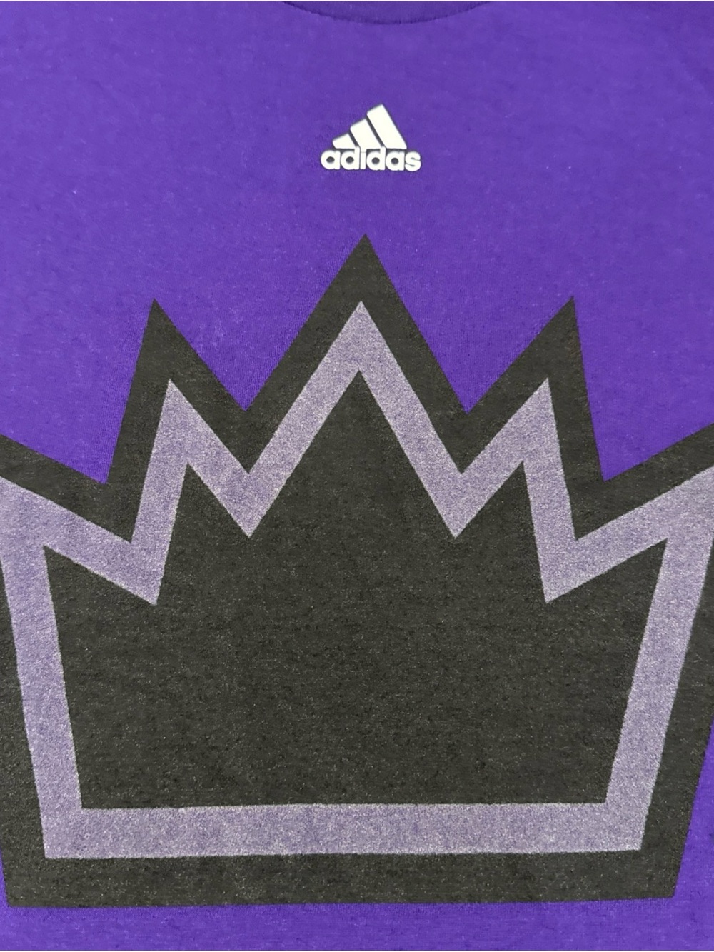 Sacramento Kings Adidas Logo T-Shirt Size Small Purple